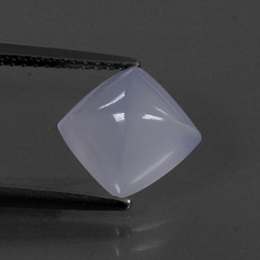 2.50 ct Blue Chalcedony Stone, Natural Chalcedony in Square Cabochon Shape for Sale