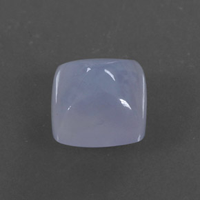 1.66 ct Blue Chalcedony Gemstone, Chalcedony Gem in Cushion Cabochon Shape for Sale.