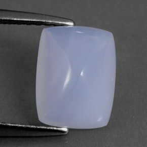 2.06 ct Blue Chalcedony Stone, Natural Chalcedony in Cushion Cabochon Shape for Sale