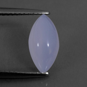 1.66 ct Blue Chalcedony Stone, Natural Chalcedony in Marquise Cabochon Shape for Sale
