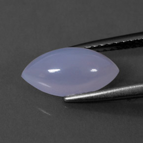 Chalcedony Gemstone in 11.3 x 5.8 mm Size for Sale, Chalcedony Stone in Lavender Blue Color