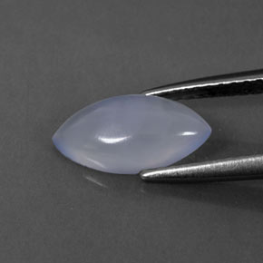 Chalcedony Gemstone in 10.8 x 5.8 mm Size for Sale, Chalcedony Stone in Lavender Blue Color