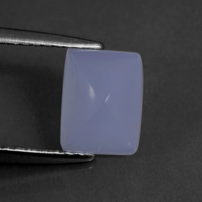 1.69 ct Blue Chalcedony Stone, Natural Chalcedony in Cushion Cabochon Shape for Sale