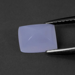 Chalcedony Gemstone in 8.2 x 6.3 mm Size for Sale, Chalcedony Stone in Lavender Blue Color