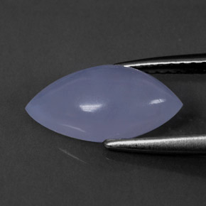 Chalcedony Gemstone in 12.3 x 6.4 mm Size for Sale, Chalcedony Stone in Lavender Blue Color
