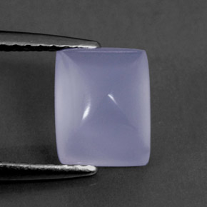 1.75 ct Blue Chalcedony Stone, Natural Chalcedony in Cushion Cabochon Shape for Sale
