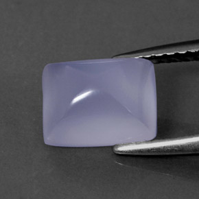 Chalcedony Gemstone in 8 x 6.4 mm Size for Sale, Chalcedony Stone in Lavender Blue Color