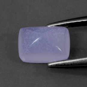 Chalcedony Gemstone in 7.8 x 6.1 mm Size for Sale, Chalcedony Stone in Lavender Blue Color