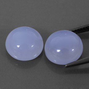 Chalcedony Gemstone in 11 mm (calibrated) Size for Sale, Chalcedony Stone in Lavender Blue Color