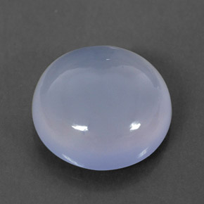 4.43 ct Blue Chalcedony Stone, Natural Chalcedony in Round Cabochon Shape for Sale
