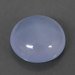 5.16 ct Blue Chalcedony Gemstone, Chalcedony Gem in Round Cabochon Shape for Sale.