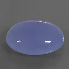 27.46 ct Blue Chalcedony Gemstone, Chalcedony Gem in Oval Cabochon Shape for Sale.