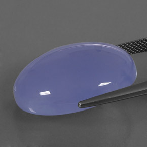 Chalcedony Gemstone in 23.6 x 17.9 mm Size for Sale, Chalcedony Stone in Lavender Blue Color