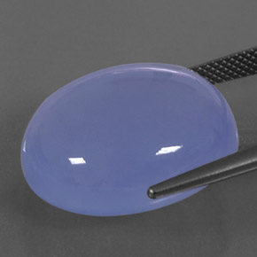 Chalcedony Gemstone in 21.3 x 18.5 mm Size for Sale, Chalcedony Stone in Lavender Blue Color