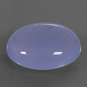 32.08 ct Blue Chalcedony Gemstone, Chalcedony Gem in Oval Cabochon Shape for Sale.