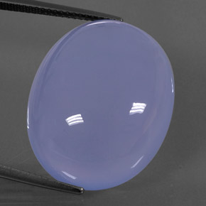 32.08 ct Blue Chalcedony Stone, Natural Chalcedony in Oval Cabochon Shape for Sale