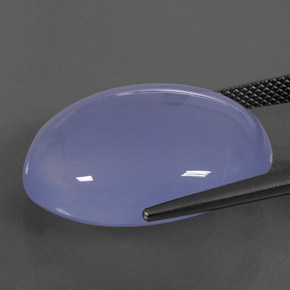 Chalcedony Gemstone in 24.1 x 19.5 mm Size for Sale, Chalcedony Stone in Lavender Blue Color