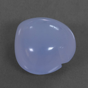 8.10 ct Blue Chalcedony Stone, Natural Chalcedony in Heart Cabochon Shape for Sale