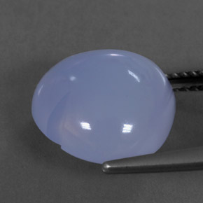Chalcedony Gemstone in 13.1 x 12.9 mm Size for Sale, Chalcedony Stone in Lavender Blue Color