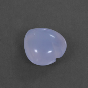 1.66 ct Blue Chalcedony Stone, Natural Chalcedony in Heart Cabochon Shape for Sale