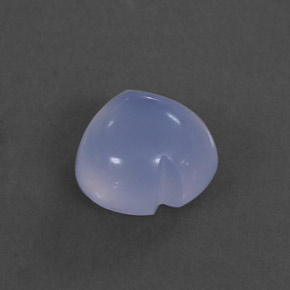 1.83 ct Blue Chalcedony Stone, Natural Chalcedony in Heart Cabochon Shape for Sale