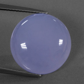 11.48 ct Blue Chalcedony Gemstone, Chalcedony Gem in Round Cabochon Shape for Sale.