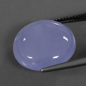 Chalcedony Gemstone in 16.4 mm Size for Sale, Chalcedony Stone in Lavender Blue Color
