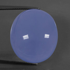 27.29 ct Blue Chalcedony Gemstone, Chalcedony Gem in Oval Cabochon Shape for Sale.