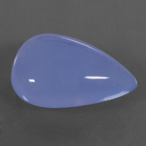 24.88 ct Blue Chalcedony Stone, Natural Chalcedony in Pear Cabochon Shape for Sale