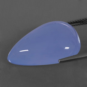 Chalcedony Gemstone in 24.6 x 16.8 mm Size for Sale, Chalcedony Stone in Lavender Blue Color