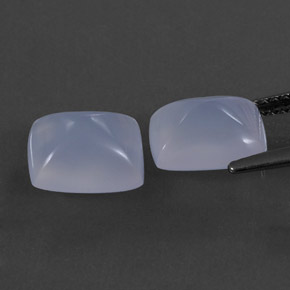 Chalcedony Gemstone in 9.1 x 7.2 mm Size for Sale, Chalcedony Stone in Lavender Blue Color