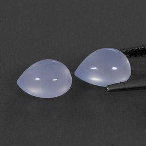 Chalcedony Gemstone in 8 x 6 mm (calibrated) Size for Sale, Chalcedony Stone in Lavender Blue Color