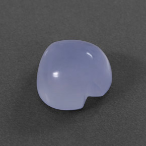 2.57 ct Blue Chalcedony Stone, Natural Chalcedony in Heart Cabochon Shape for Sale