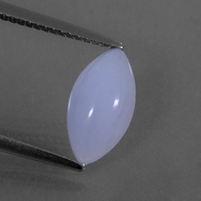 1.88 ct Blue Chalcedony Gemstone, Chalcedony Gem in Marquise Cabochon Shape for Sale.