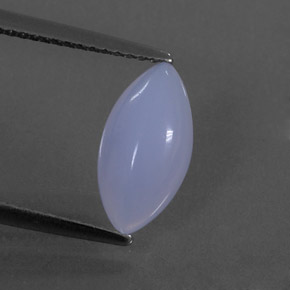 1.56 ct Blue Chalcedony Gemstone, Chalcedony Gem in Marquise Cabochon Shape for Sale.