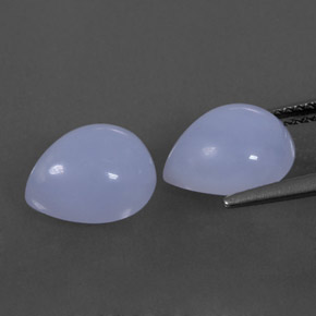 Chalcedony Gemstone in 10.1 x 8.1 mm Size for Sale, Chalcedony Stone in Lavender Blue Color