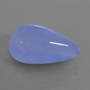 16.65 ct Blue Chalcedony Stone, Natural Chalcedony in Pear Cabochon Shape for Sale
