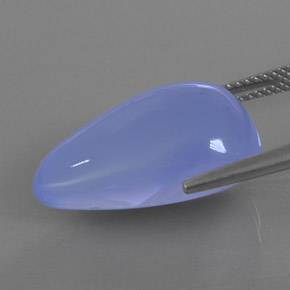 Chalcedony Gemstone in 20.7 x 12.5 mm Size for Sale, Chalcedony Stone in Lavender Blue Color