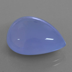 18.59 ct Blue Chalcedony Stone, Natural Chalcedony in Pear Cabochon Shape for Sale