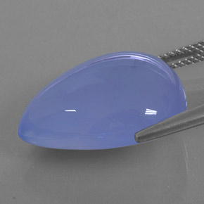 Chalcedony Gemstone in 20.2 x 16.2 mm Size for Sale, Chalcedony Stone in Lavender Blue Color