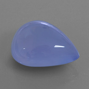 16.70 ct Blue Chalcedony Stone, Natural Chalcedony in Pear Cabochon Shape for Sale