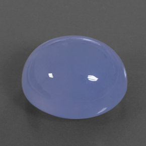 27.24 ct Blue Chalcedony Stone, Natural Chalcedony in Oval Cabochon Shape for Sale
