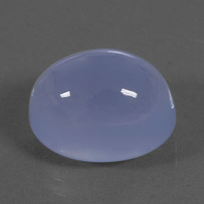 9.52 ct Blue Chalcedony Stone, Natural Chalcedony in Oval Cabochon Shape for Sale
