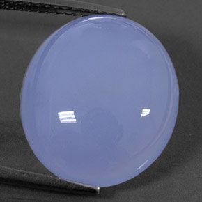 12.46 ct Blue Chalcedony Gemstone, Chalcedony Gem in Oval Cabochon Shape for Sale.
