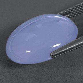 Chalcedony Gemstone in 17.4 x 15.2 mm Size for Sale, Chalcedony Stone in Lavender Blue Color