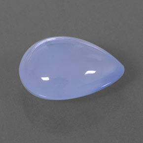 7.82 ct Blue Chalcedony Stone, Natural Chalcedony in Pear Cabochon Shape for Sale