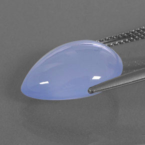Chalcedony Gemstone in 16 x 12 mm (calibrated) Size for Sale, Chalcedony Stone in Lavender Blue Color