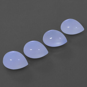 10.19 ct Blue Chalcedony Stone, Natural Chalcedony in Pear Cabochon Shape for Sale