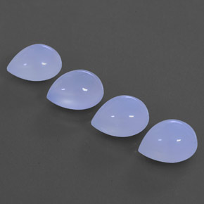 Chalcedony Gemstone in 10 x 8 mm Size for Sale, Chalcedony Stone in Lavender Blue Color