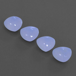 4.32 ct Blue Chalcedony Gemstone, Chalcedony Gem in Trillion Cabochon Shape for Sale.